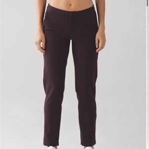 Lululemon City Trek Trouser (Ponte) black cherry